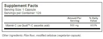 Doctor's Best Vitamin C with Quali™ C 500 mg Витамин Ц с Quali-C
