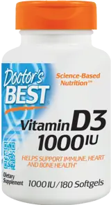 Doctor's Best Vitamin D3 1000 IU За силен имунитет и здрави кости
