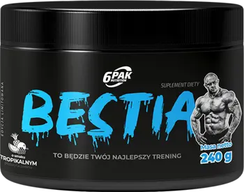 6PAK Nutrition Bestia Ultimate Pre-Workout Formula Азотен Бустър - 240 грама, 24 дози