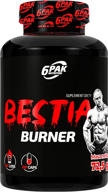 6PAK Nutrition BESTIA Burner Термогенен Фетбърнър - 100 капсули, 50 дози