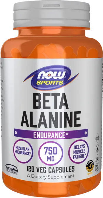 NOW Foods Beta-Alanine 750 мг CarnoSyn® Бета-Аланин - 120 веге капсули, 40 дози