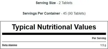 Myprotein Beta Alanine Tablets Бета Аланин - 90 таблетки, 45 дози