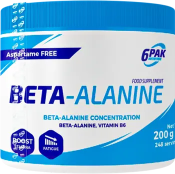 6PAK Nutrition Beta-Alanine Powder Бета Аланин на Прах - 200 грама, 248 дози