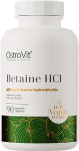 OstroVit Betaine HCl 650 мг Бетаин HCL - 90 капсули, 90 дози