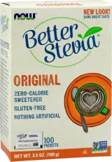 NOW Foods Better Stevia® Original Packets Стевия - 100 пакета, 100 дози