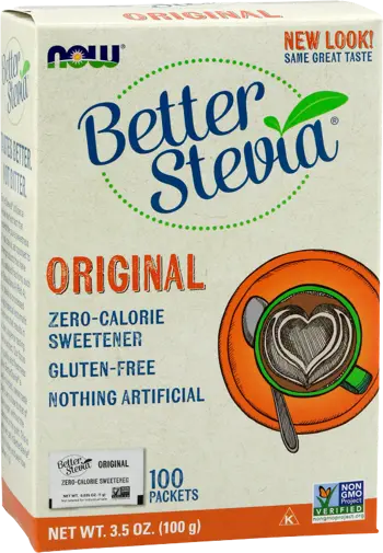 NOW Foods Better Stevia® Original Packets Стевия - 100 пакета, 100 дози