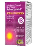 Natural Factors BioCoenzymated Active B-Complex Високоусвоим В-комплекс х 60 капсули