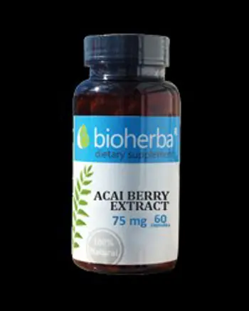 Bioherba Acai Berry Extract 75 mg Екстракт от Акай Бери за енергия и жизненост х 60 капсули