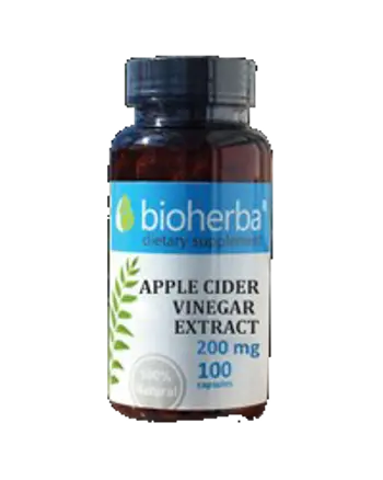 Bioherba Apple Cider Vinegar Extract 200 mg За отслабване и детоксикация х 100 капсули