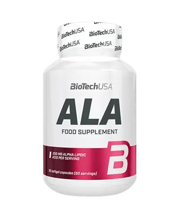 BIOTECH USA ALA (Алфа-Липоева Киселина) 250 мг - 50 капсули, 50 дози