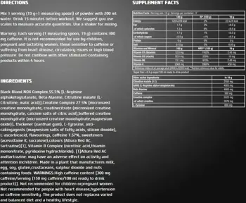 BIOTECH USA Black Blood NOX + Предтренировъчен Азотен Бустър - 340 грама, 17 дози