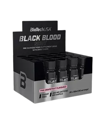 BIOTECH USA Black Blood Shot Азотен Бустър Шот - 20 шота x 60 мл
