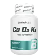 BIOTECH USA Ca D3 K2 Калций, Витамин D3 и Витамин К2 - 90 капсули, 30 дози