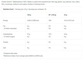 BIOTECH USA Cyclic Dextrin Drink Цикличен Декстрин - 1000 мг, 40 дози