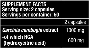 BIOTECH USA HCA 1000 мг - 100 капсули, 50 дози