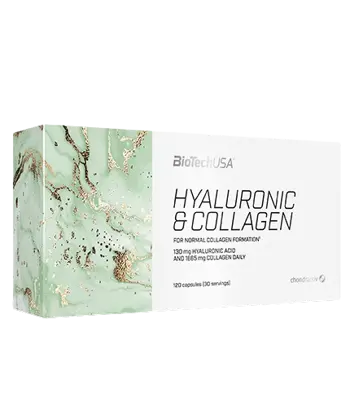 BIOTECH USA Hyaluronic & Collagen 120 Caps Хидролизиран Колаген с Хиалуронова Киселина - 120 капсули, 30 дози