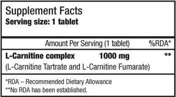 BIOTECH USA L-Carnitine 1000 мг Л-Карнитин Тартрат