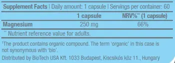 BIOTECH USA Magnesium + Chelate Магнезий - 60 капсули, 60 дози