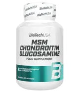 BIOTECH USA MSM Chondroitin Glucosamine Глюкозамин Сулфат, Метилсулфонилметан MSM и Хондроитин Сулфат - 60 таблетки, 30 дози