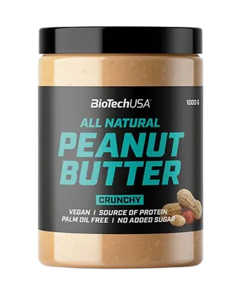 BIOTECH USA Peanut Butter Crunchy 100% Натурално Хрупкаво Фъстъчено Масло