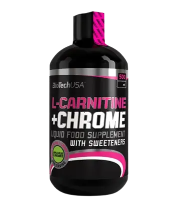 BIOTECH USA Течен Л-Карнитин + Хром 1050 мг/150 мкг - 500 мл, 33 дози / Liquid L-Carnitine 70000 + Chrome