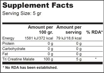 BIOTECH USA Tri Creatine Malate 5000 мг - 300 гр, 60 дози