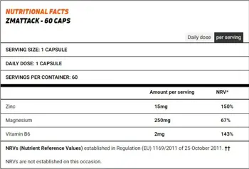 BIOTECH USA ZMB (ZMA) - 60 капсули, 60 дози
