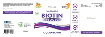 Swedish Nutra Biotin 10 000 mcg Течен биотин за коса, кожа и нокти