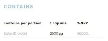 Биотин 2500 мкг. / Biotin 2500 mcg