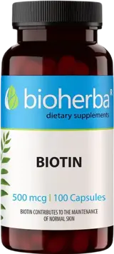 Bioherba Biotin 500 mcg За здрава коса, кожа и нокти
