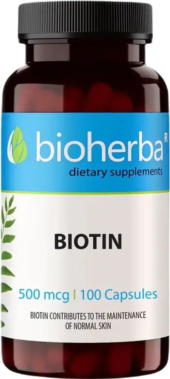 Bioherba Biotin 500 mcg За здрава коса, кожа и нокти