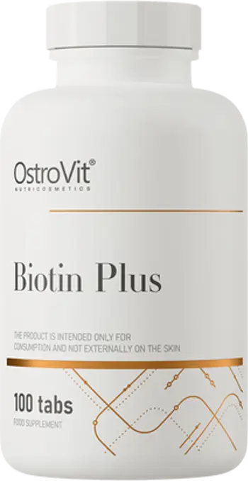 OstroVit Biotin Plus 2500 мкг Витамин Б-7 / Биотин - 100 таблетки, 100 дози