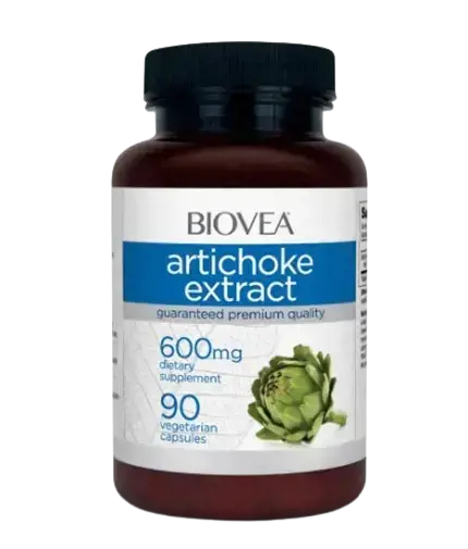 BIOVEA Artichoke Extract 600 мг Екстракт от Листа на Артишок - 90 капсули, 45 дози