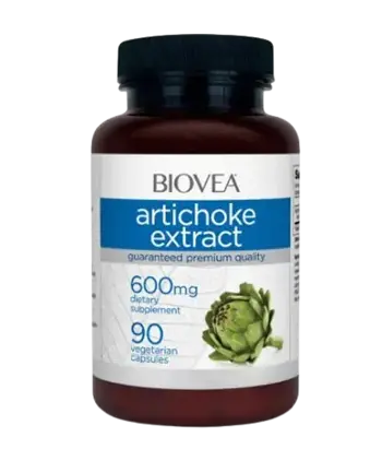 BIOVEA Artichoke Extract 600 мг Екстракт от Листа на Артишок - 90 капсули, 45 дози