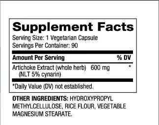 BIOVEA Artichoke Extract 600 мг Екстракт от Листа на Артишок - 90 капсули, 45 дози