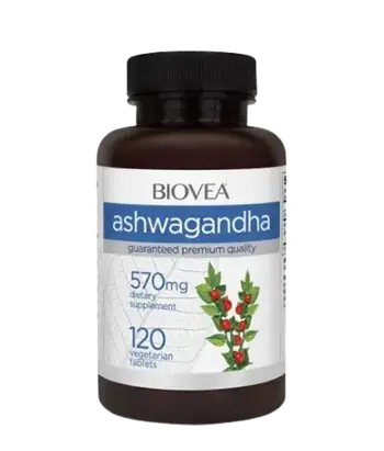 BIOVEA Ashwagandha 570 мг Ашваганда - 120 таблетки, 120 дози