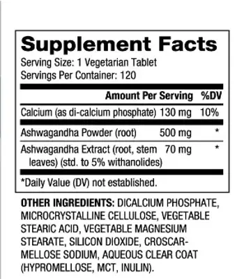 BIOVEA Ashwagandha 570 мг Ашваганда - 120 таблетки, 120 дози