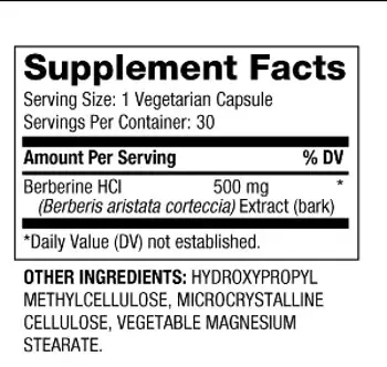 BIOVEA Berberine 500 мг Барберин - 30 капсули, 30 дози