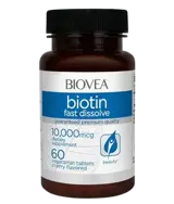 BIOVEA Biotin 10 000 Fast Dissolve Биотин - 60 таблетки, 60 дози