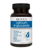 BIOVEA Calcium D-glucarate 500 мг Калциев D-Глюкарат - 60 капсули, 30 дози