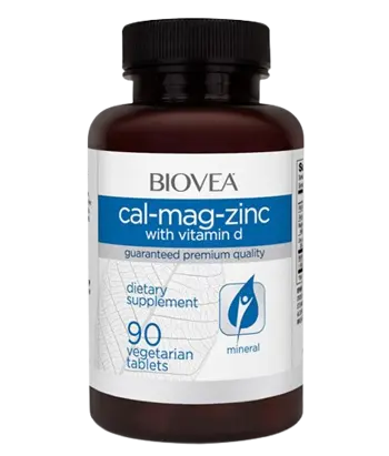 BIOVEA Cal-Mag-Zinc + Vitamin D Калций, Магнезий и Цинк + Витамин D3