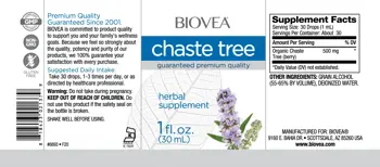 BIOVEA Chaste Tree Liquid Drops Екстракт от Дървото на Целомъдрието - 30 мл, 30 дози