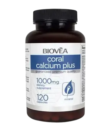 BIOVEA Coral Calcium Plus 1000 мг Калций Комплекс - 120 капсули, 30 дози