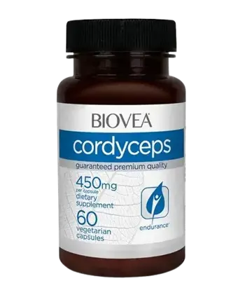 BIOVEA Cordyceps 450 мг Кордицепс - 60 капсули, 30 дози