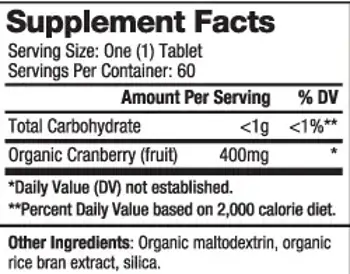 BIOVEA Cranberry Organic Червена Боровинка - 60 капсули, 60 дози