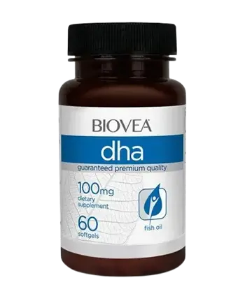 BIOVEA DHA 100 мг Докозахексаенова Киселина - 60 гел капсули, 60 дози