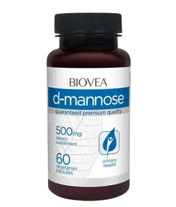 BIOVEA D-Mannose 500 мг D-Маноза - 60 капсули, 60 дози