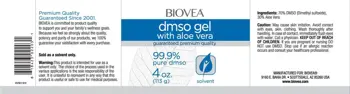 BIOVEA DMSO Gel with Aloe Vera Гел за Стави - 118 мл