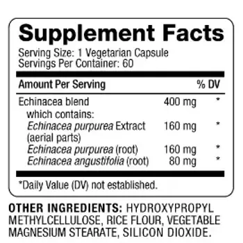 BIOVEA Echinacea 400 мг Ехинацея - 60 капсула, 60 дози