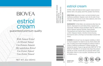 BIOVEA Estriol Cream Специализиран Хормонален Крем за Жени - 60 мл